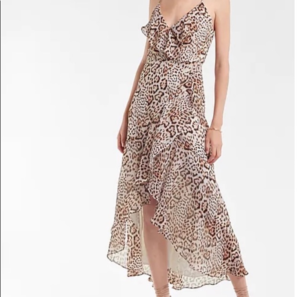 Leopard print express dress